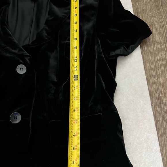 INC International Concepts Black Velvet Blazer - Picture 5 of 9